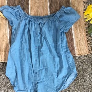 Off the Shoulder Denim Top